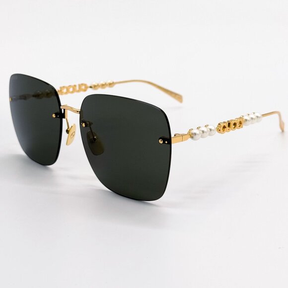 NEW GUCCI SUNGLASSES GOLD GREY WOMEN EYEWEAR GUCCI GG1923SA 001 main image 4